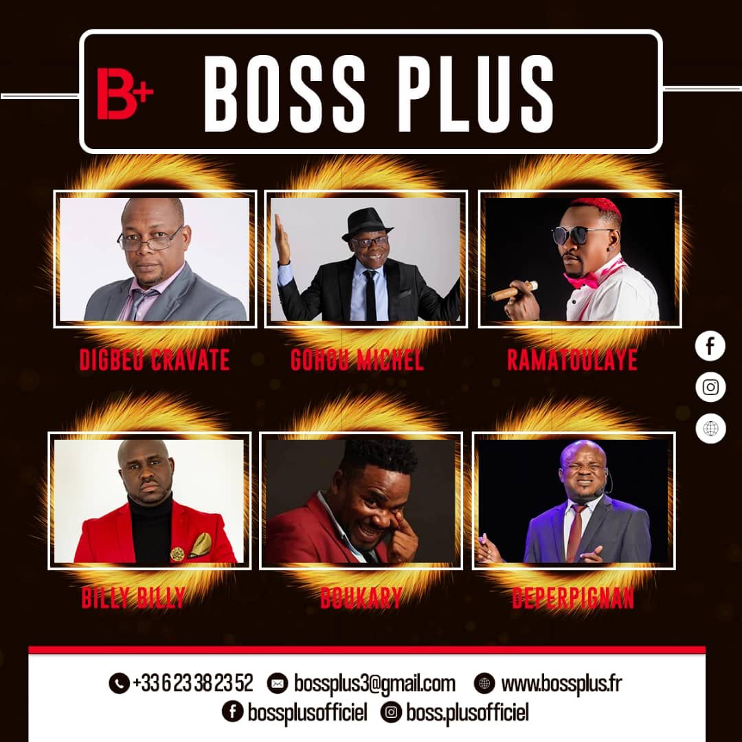 Boss Plus signe avec des icônes de l'humour ivoirien » Magazine 100%Culture